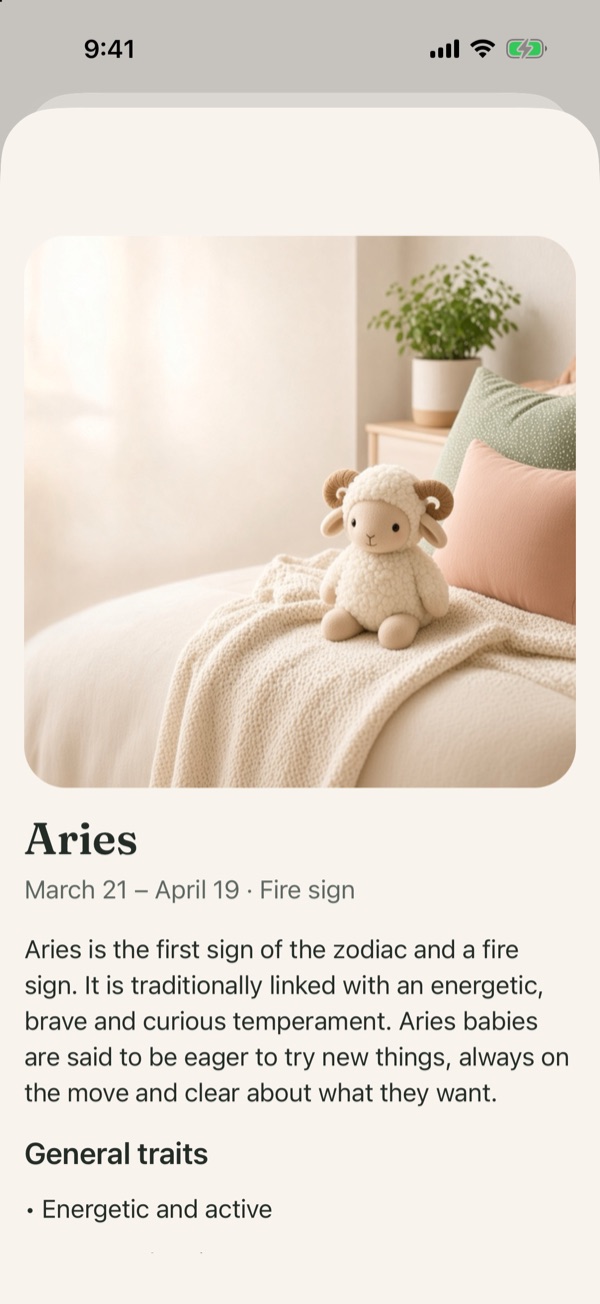 Aries star sign page